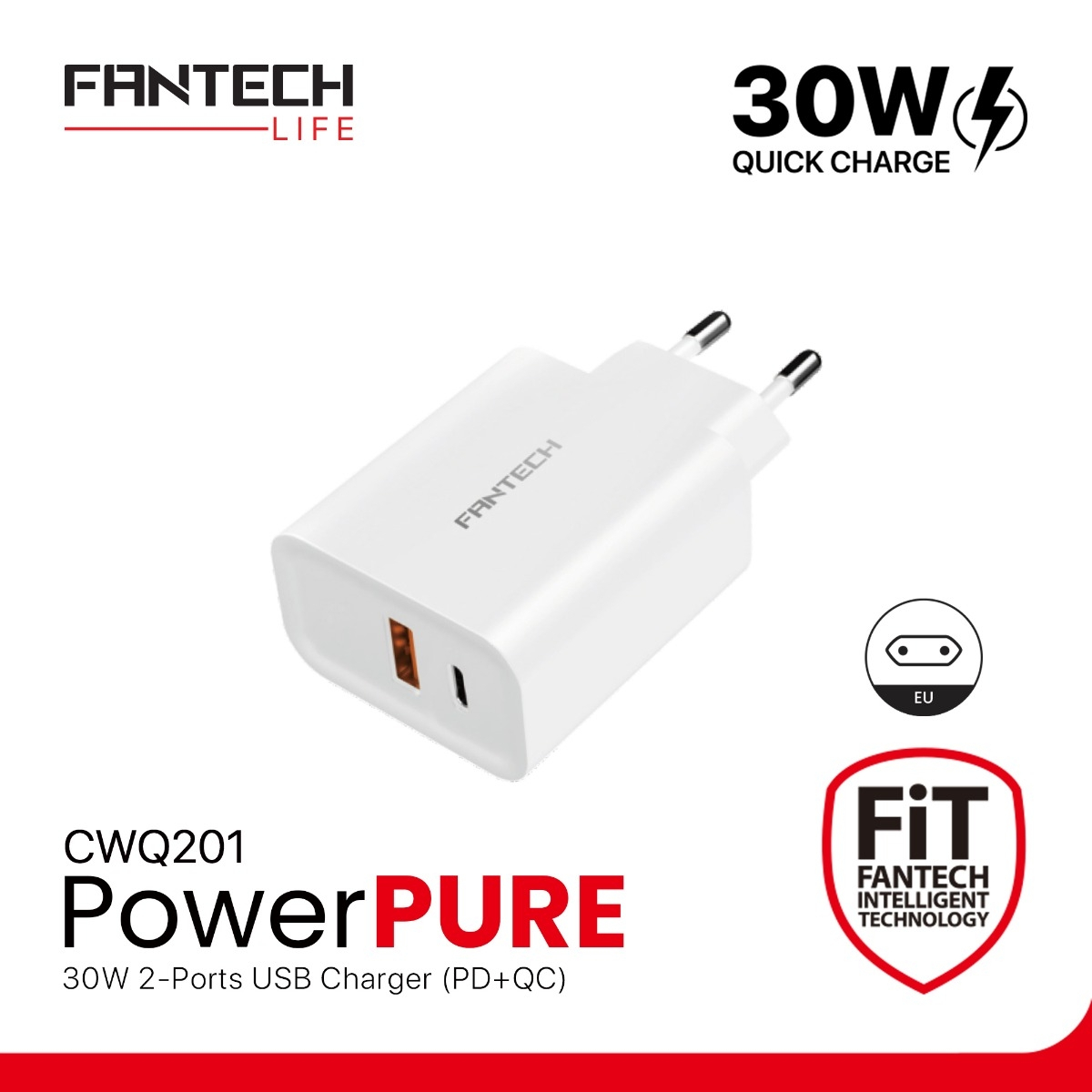 Fantech CWQ201 30w Wall Charger EU