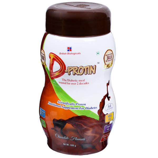 D Protin Nutrients - Supplement Protein Powder - Chocolate Flavor - 500Gm