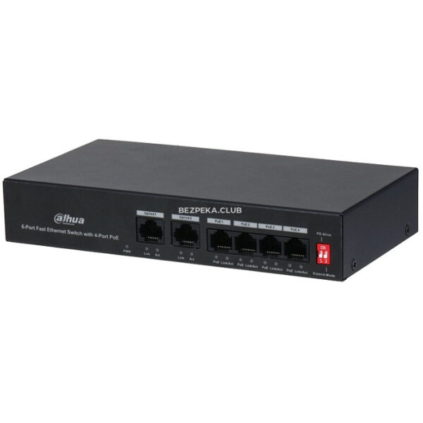 Dahua DH-PFS3006-4ET-36 | 6-Port Fast Ethernet Switch with 4-Port PoE