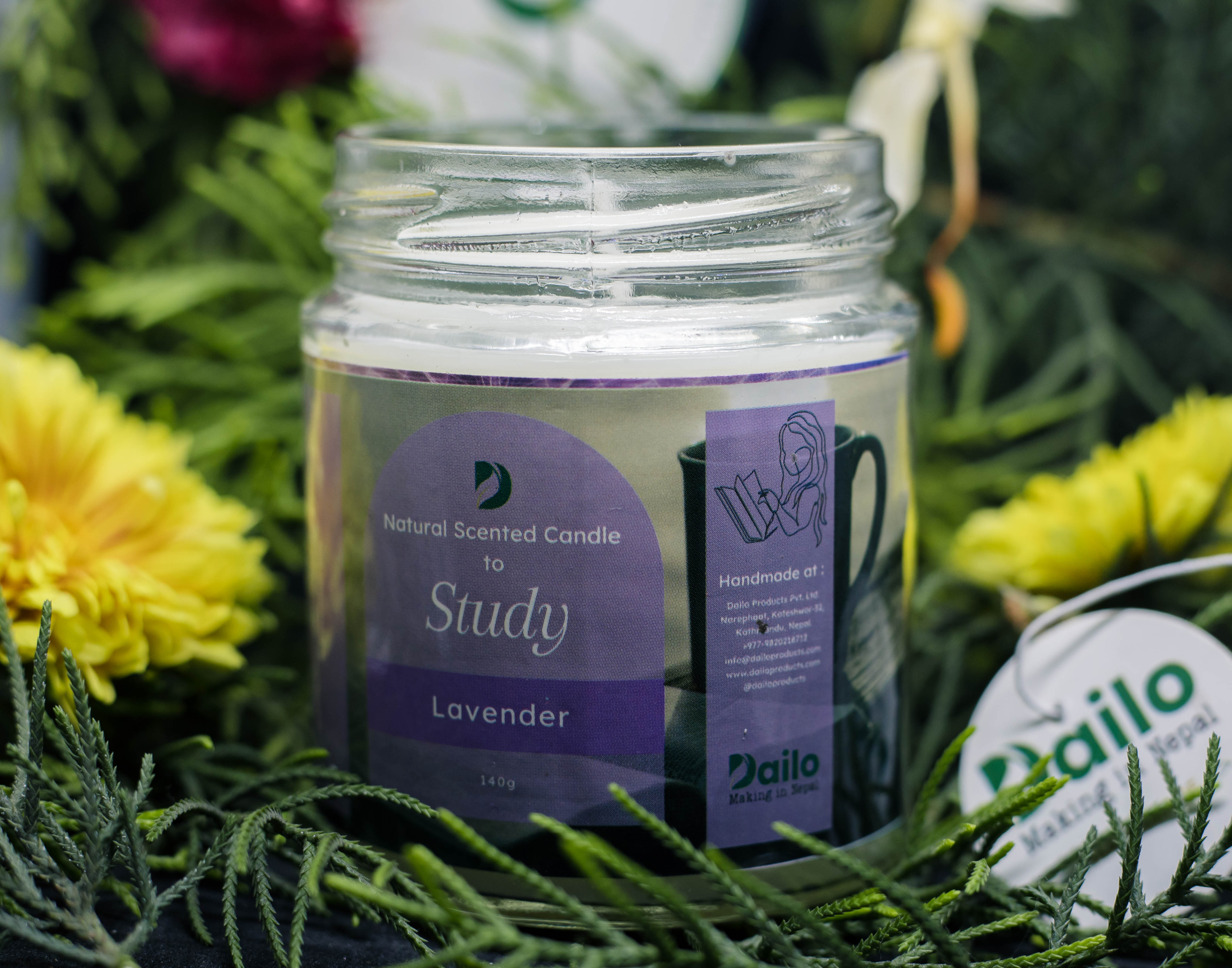 Dailo Candle To Study Lavender - 140 Gm