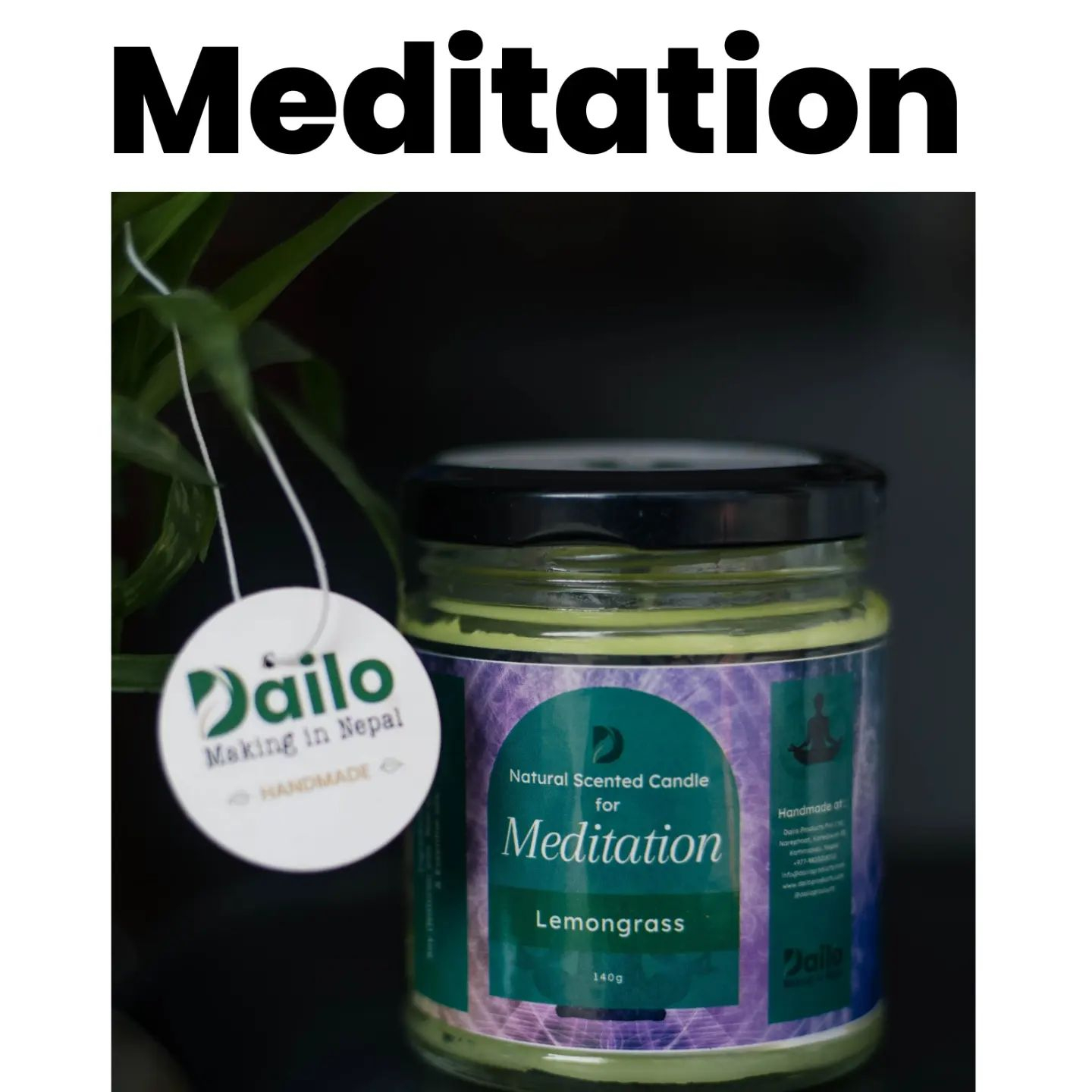 Dailo Natural scented candle for meditaion-140g