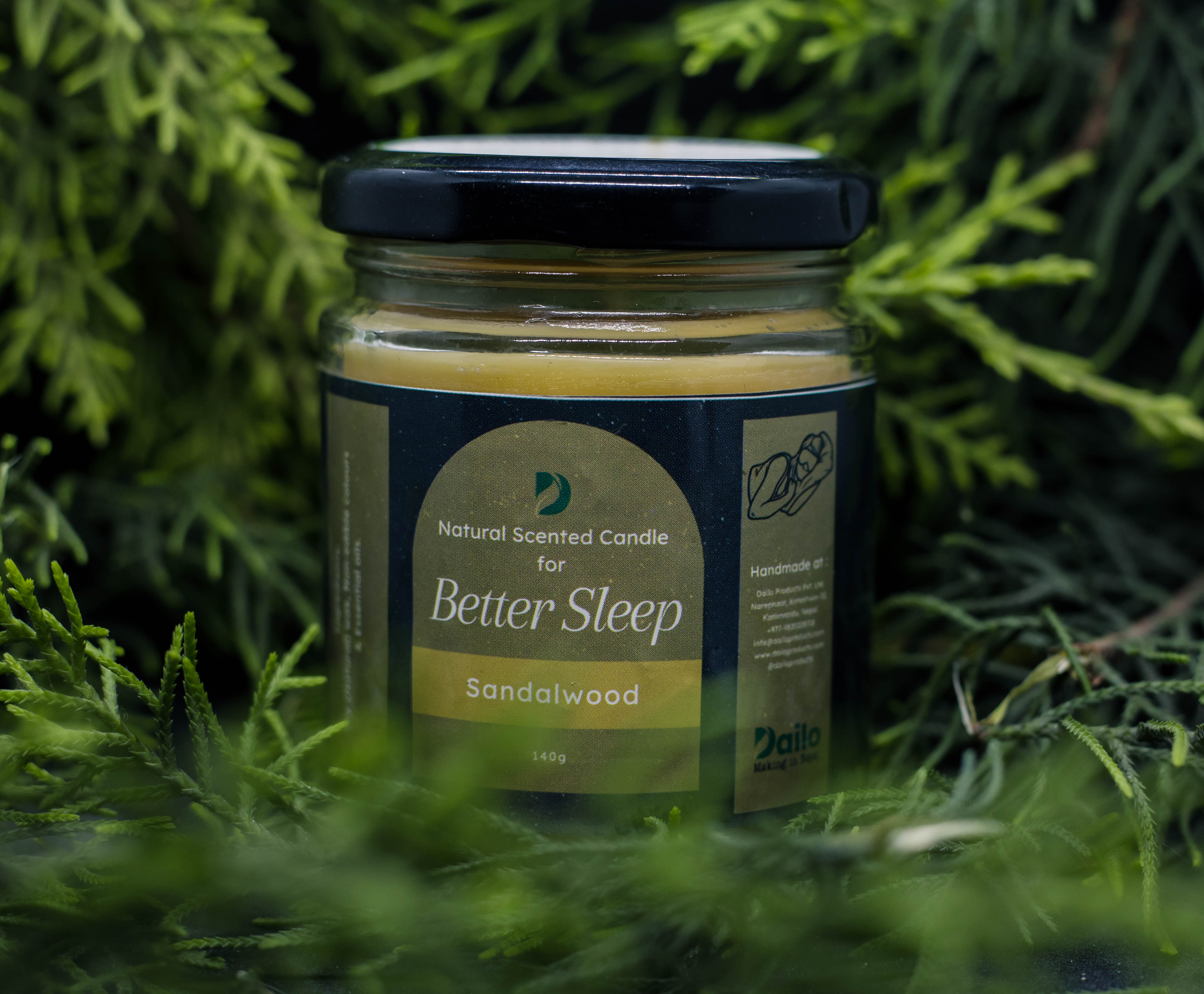 Dailo Candle For Better Sleep Sandalwood - 140 gm