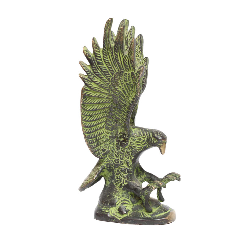 Seven Chakra Handicraft - 7.5" Dark Color Flying Eagle Design Statue