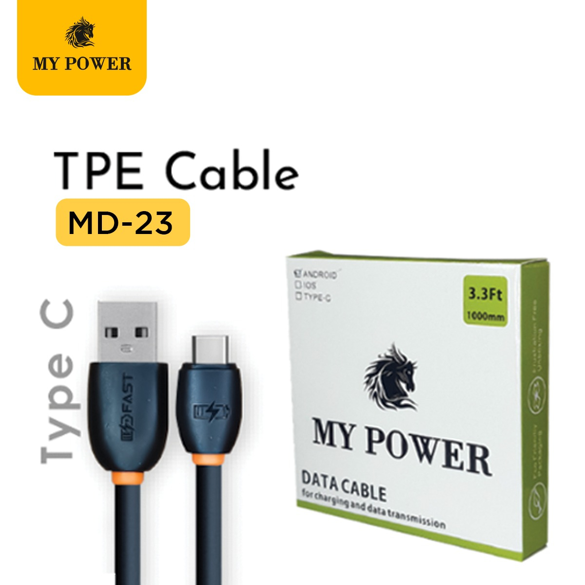 My Power Data Cable TPE, Type C MD-23