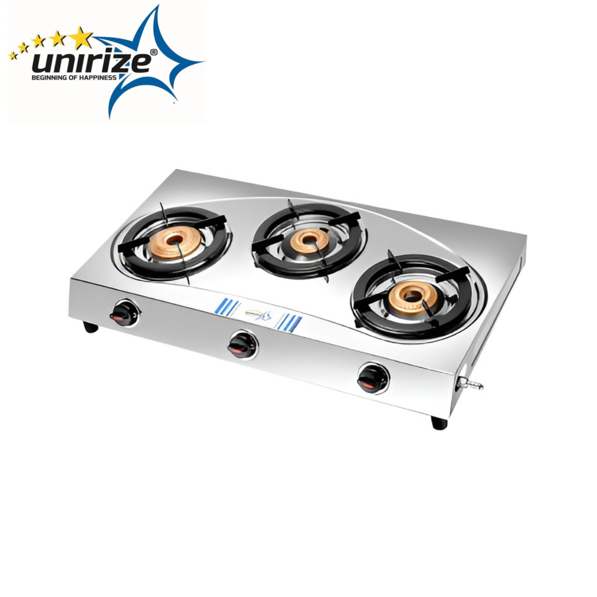 Unirize Gas Stove Dazzle 3 Burner Non Auto