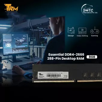 TRM DRAM Essential DDR4-2600 8G C19 UDIMM 288-Pin/Desktop Memory