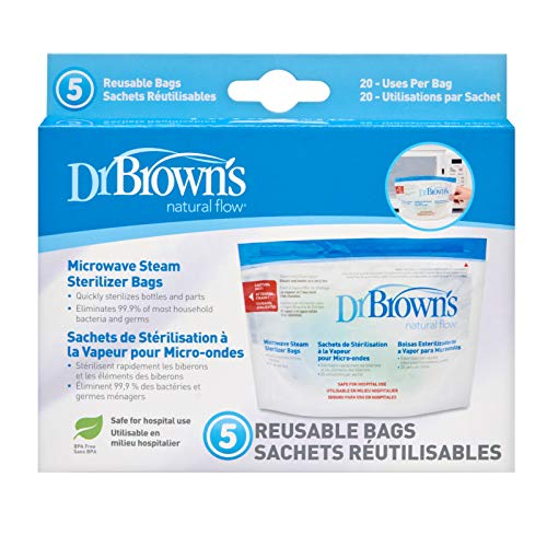 Dr Brown's 960 Microwave Steam Sterilizer Bag 5 Pack