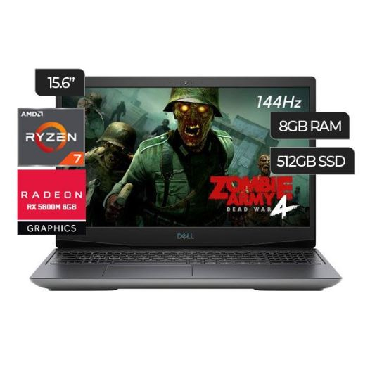 Dell G5 15 SE Gaming Laptop Ryzen 7 4800H 8GB RAM, 512GB SSD, AMD RX 5600M 6GB, 15.6″ FHD 144Hz Display, Windows 10