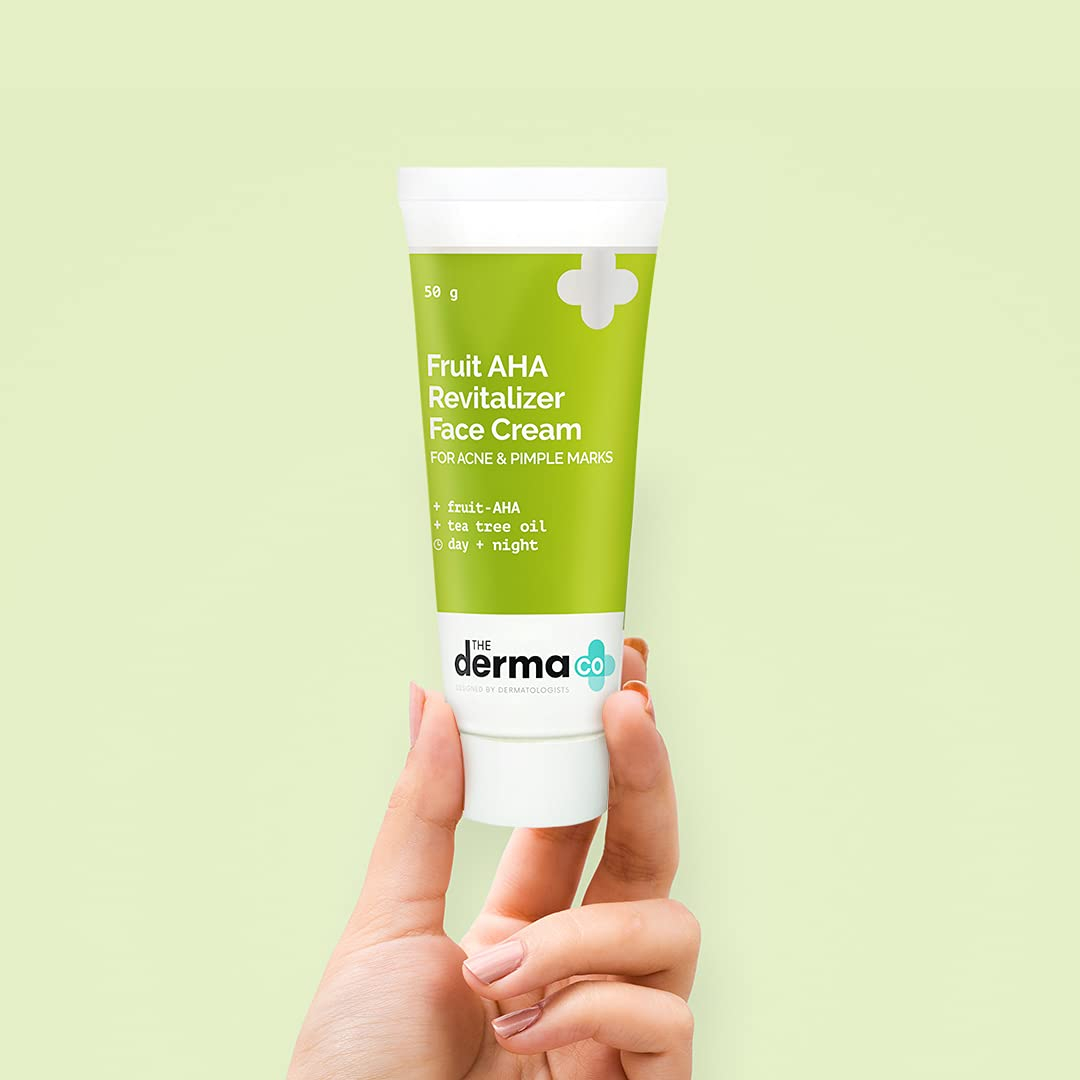 The Derma Co Fruit AHA Revitalizer Face Cream for Acne & Pimple Marks - 50 gm (dermaco)