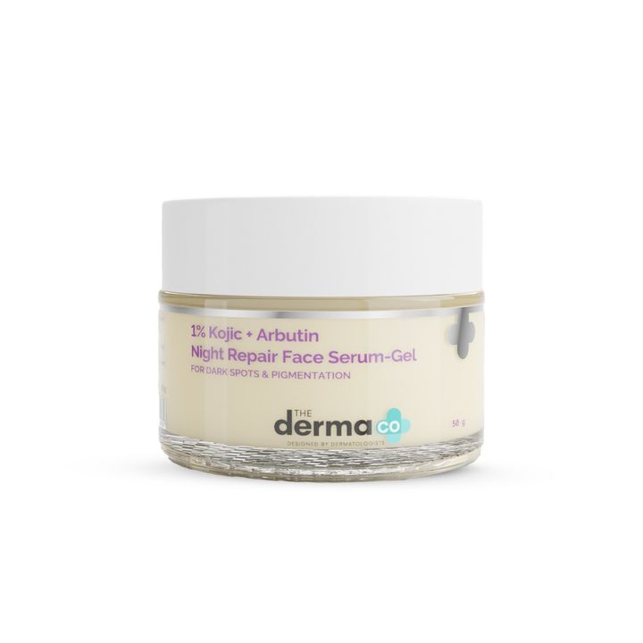 The Derma Co 1% Kojic + Arbutin Night Repair Face Serum Gel 50g (dermaco)