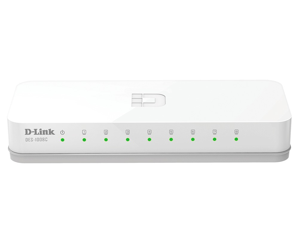 D-Link DES-1008C 8-Port 10/100 Mbps Unmanaged Switch