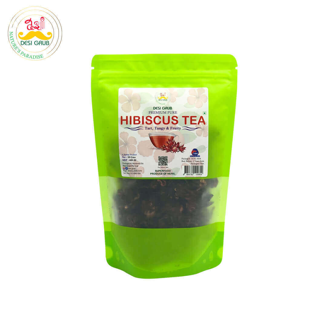 Desi Grub Premium Hibiscus Flower Herbal Tea 50g