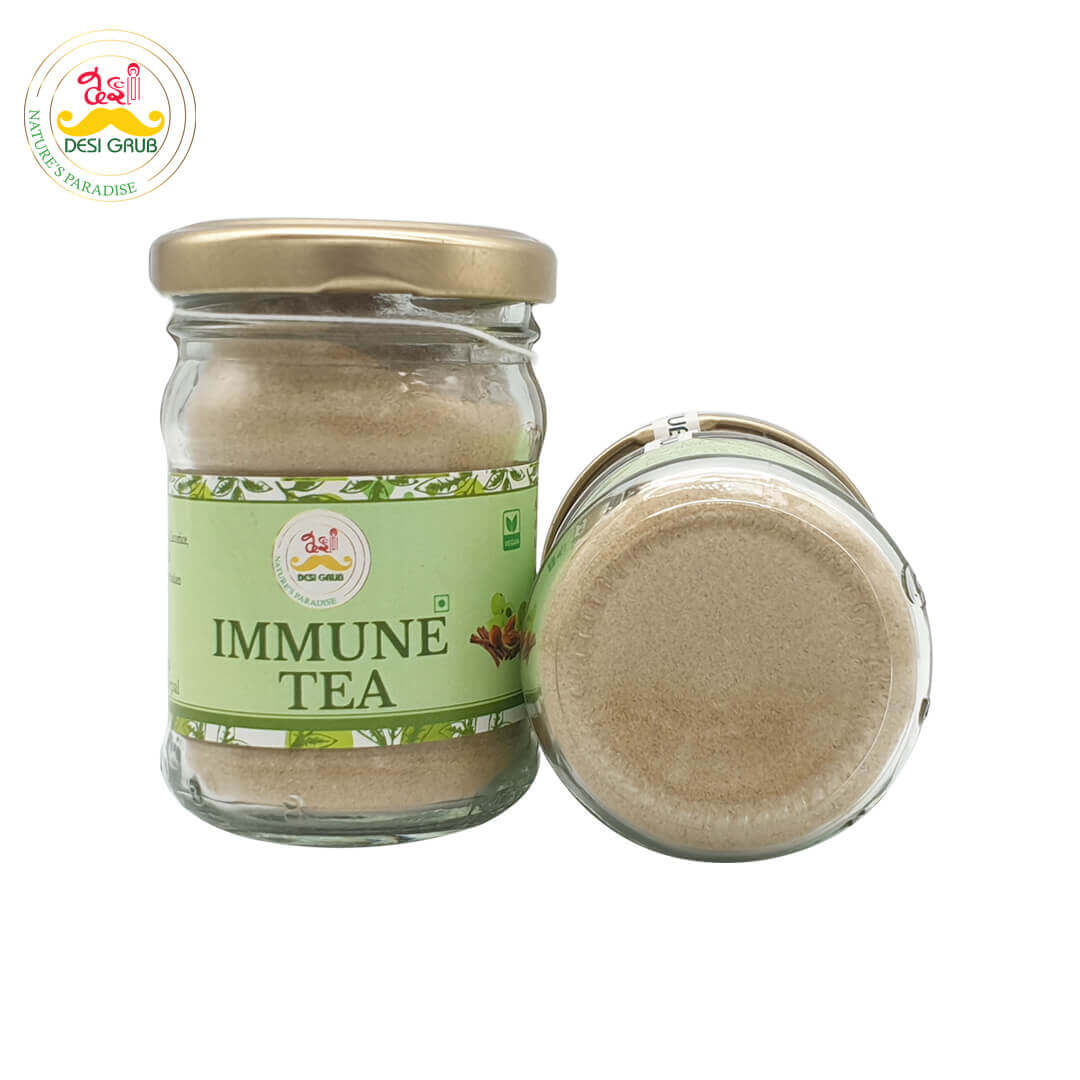 Desi Grub Immune Tea 50 Gms Natural Wellness Blend with Amla, Licorice, and Giloy