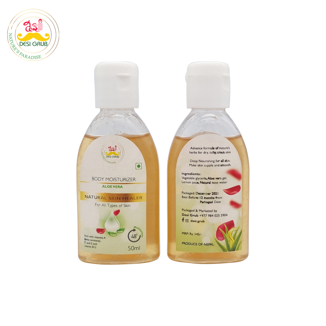 Desi Grub Natural Skin Healer | Aloe Vera | Body Moisturizer for All Skin Types 50ml