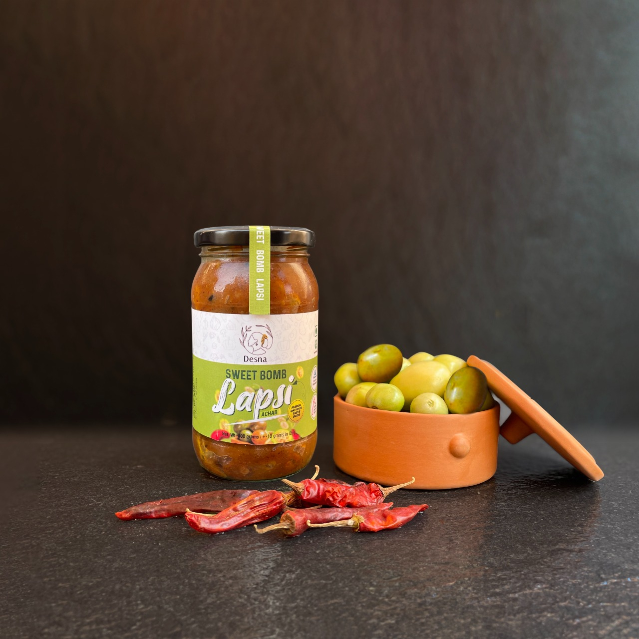 Desna Sweet Bomb Lapsi Achar (Lapsi Pickle)- 400 GMS