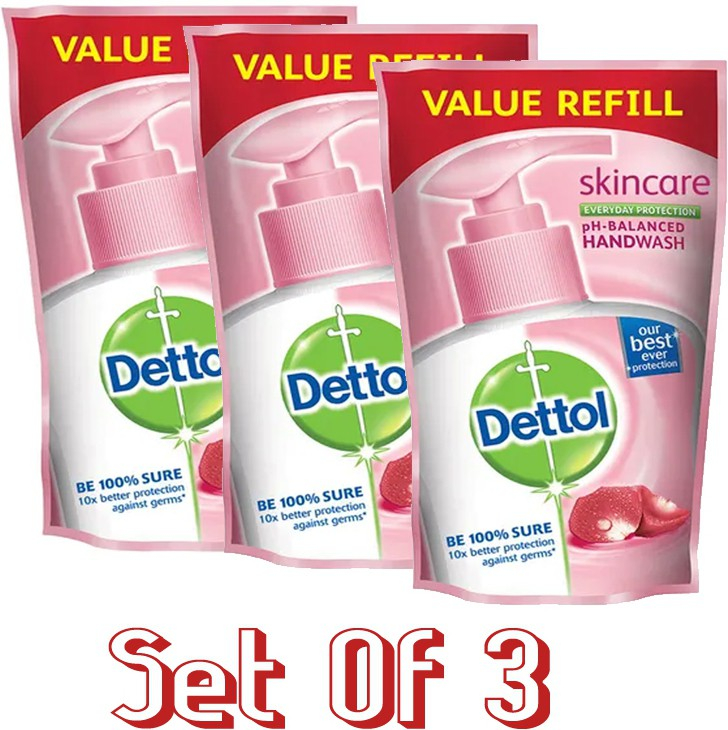 Dettol Handwash Refill Pouch 3 Set Skincare