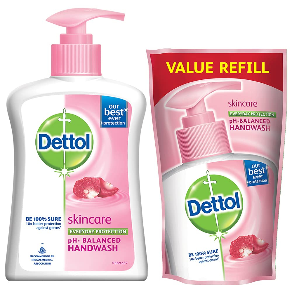 Dettol Skincare Handwash 200ml with Free 175ml Pouch