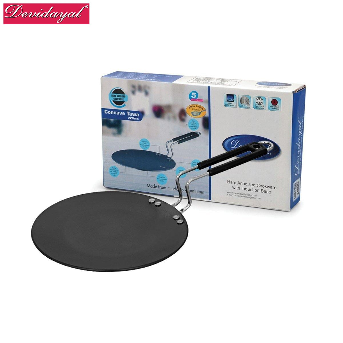 DeviDayal Concave Tawa ( Non Induction ) 220mm