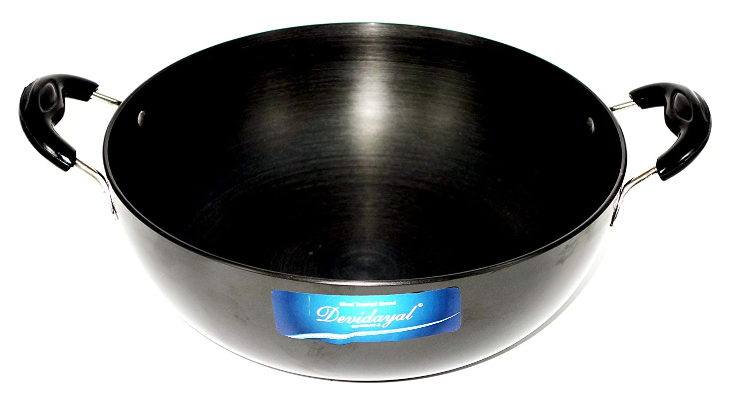 DeviDayal  Non-Stick Hard Anodized Deep Kadai With Steel Lid-(8 Liter)