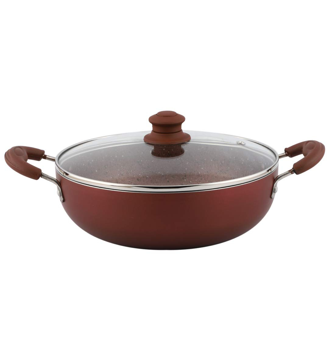 Devidayal Maroon Deep Kadai 280mm 4MM