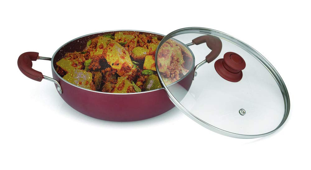 Devidayal Maroon Deep Kadai 240mm 4MM