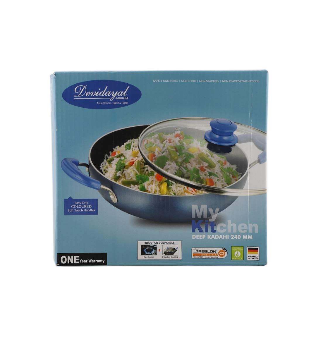 DeviDayal NS Soft touch handle 3mm kadai 240mm