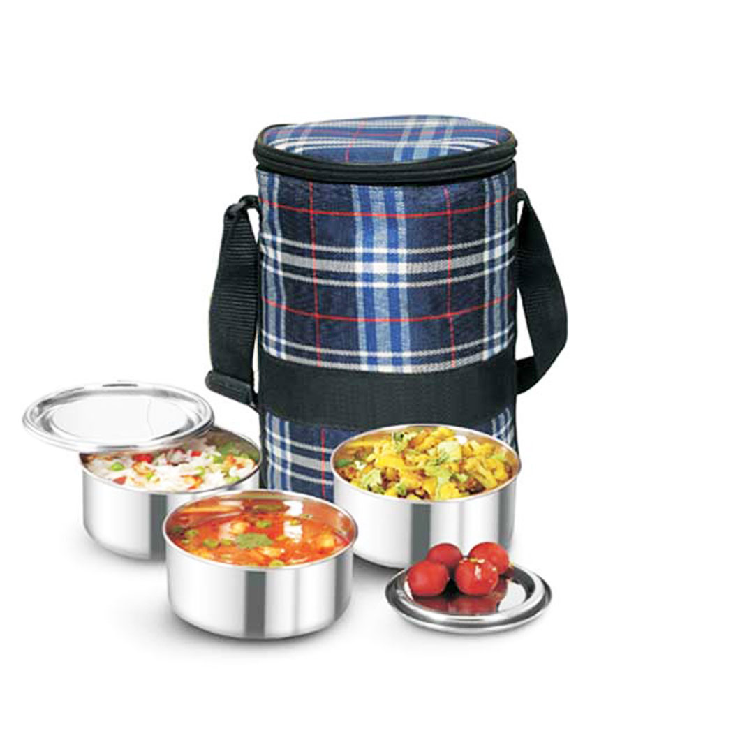 Devidayal Royal Tiffin 3 With Insulated Bag