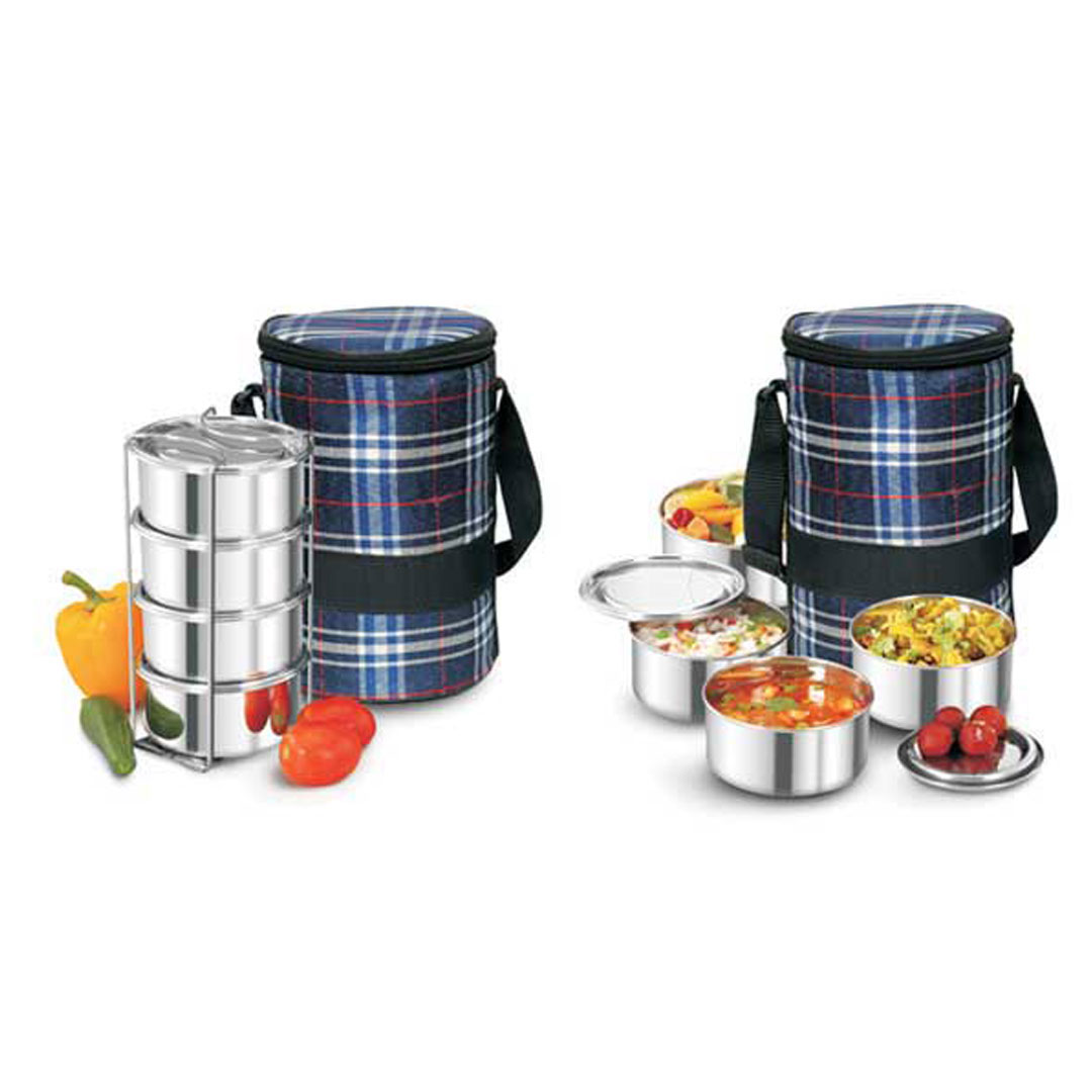 Devidayal Royal Tiffin 4 With Insulated Bag