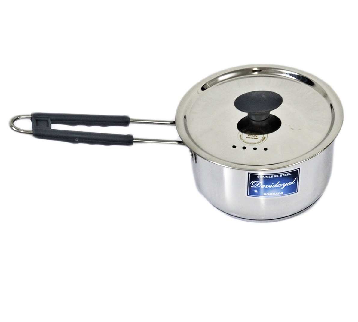 Devidayal Stainless Steel SIlicon Handle Sauce Pan 15cm