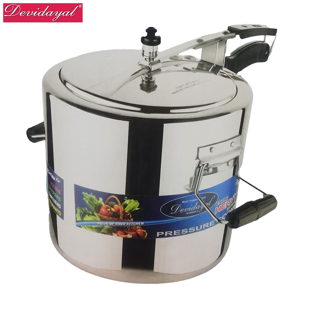 DeviDayal White Regular 6 Gauge Pressure Cooker 16 Liter