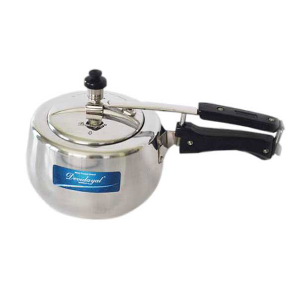 DeviDayal White Contura Pressure Cooker 8g Heavy 5 Litre