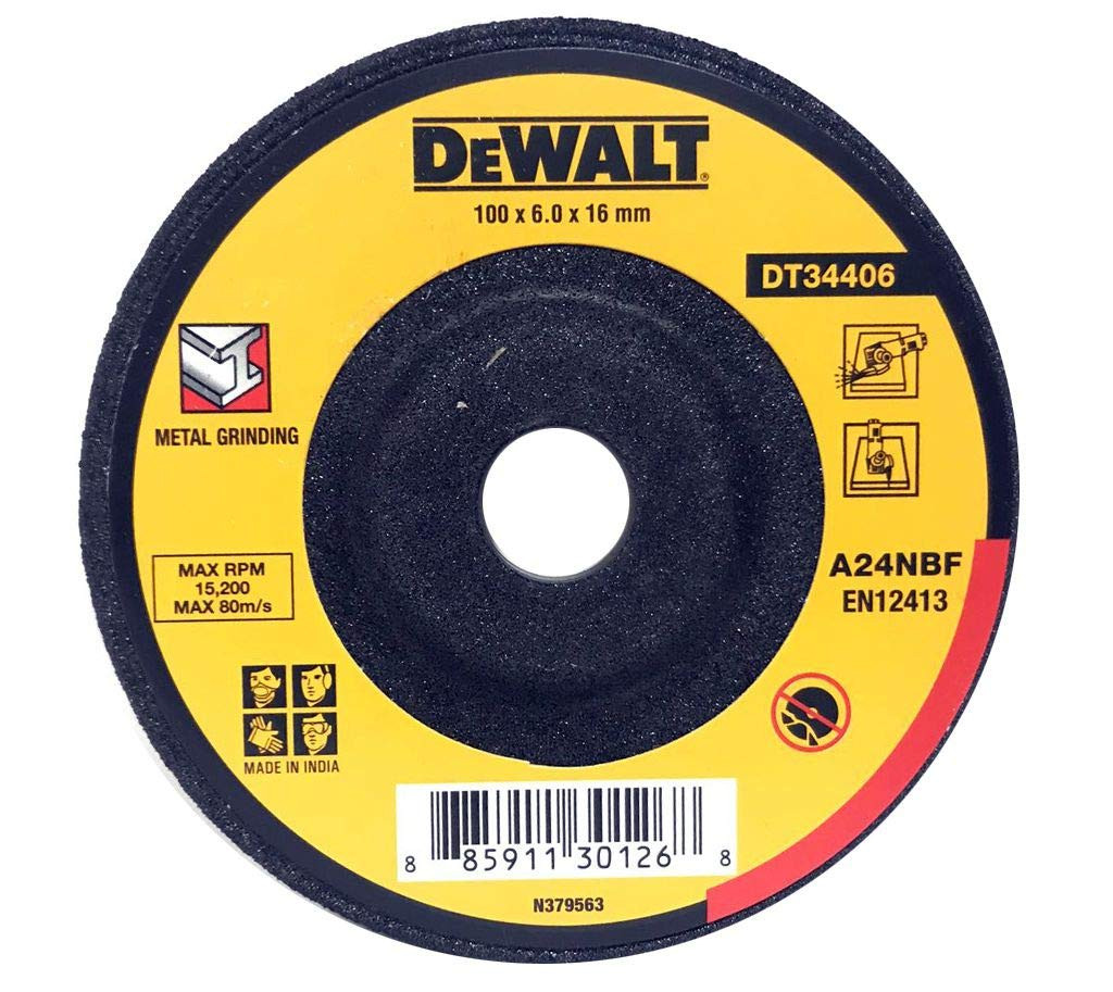 Dewalt Dt34406 B25 100x6x16mm Metal Grinding Abrasive Wheels for Angle Grinders