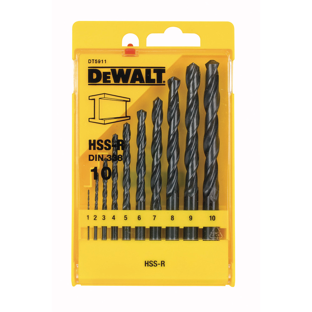 Dewalt Dt5911-Qz 10 Pc Metal Drill Bit Hss -R Set