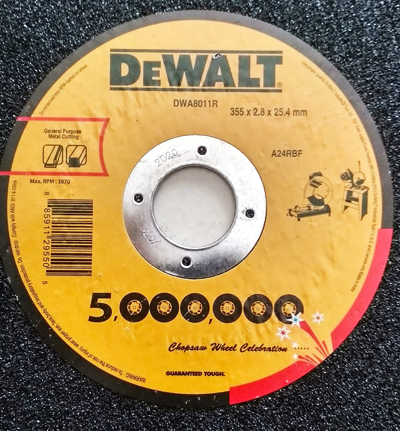 Dewalt DWA8011R Cutting Wheel, 355x2.8x25.4mm