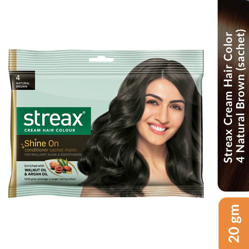 Streax Hair Colour 4 Natural Brown 20gm