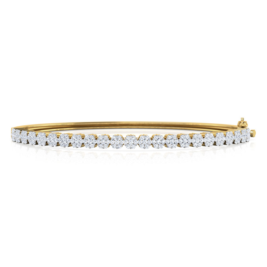 White Feathers Elegant Cluster Diamond Bracelet For Women
