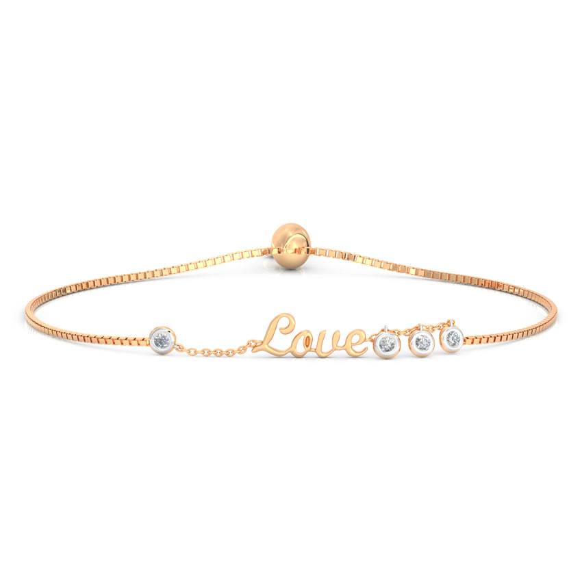 White Feathers Love Diamond Adjustable Bracelet For Women