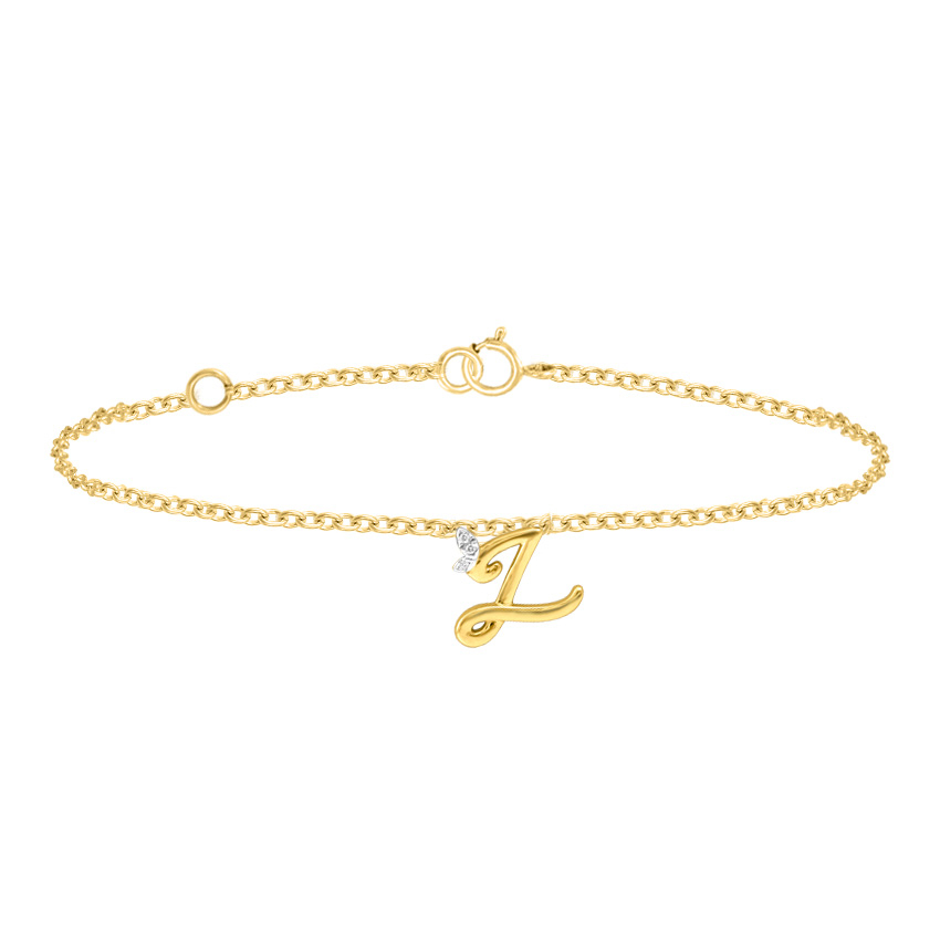 White Feathers Leafy Alphabet Z Diamond Bracelet For Women