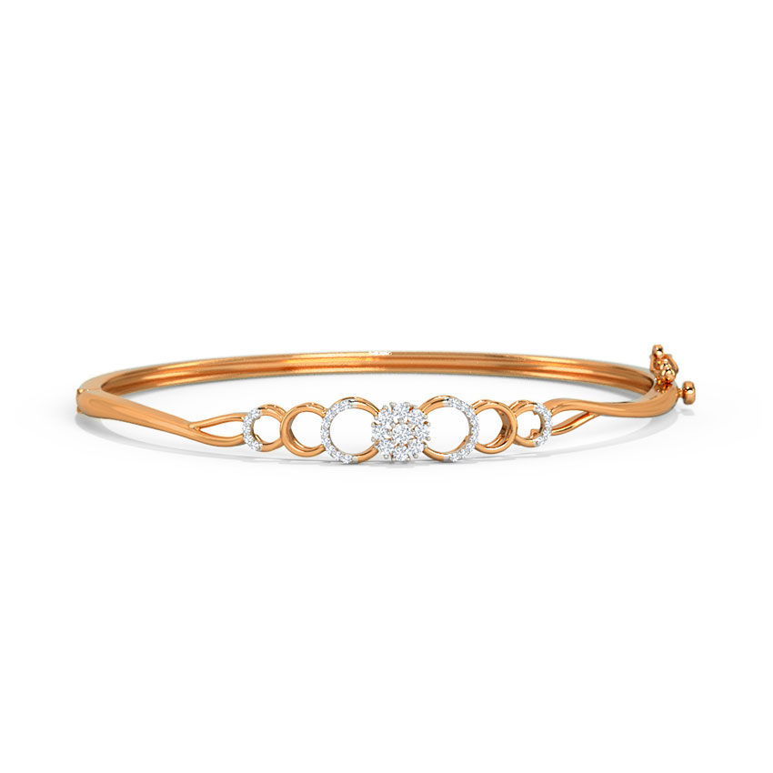 White Feathers Eternity Diamond Bracelet For Women