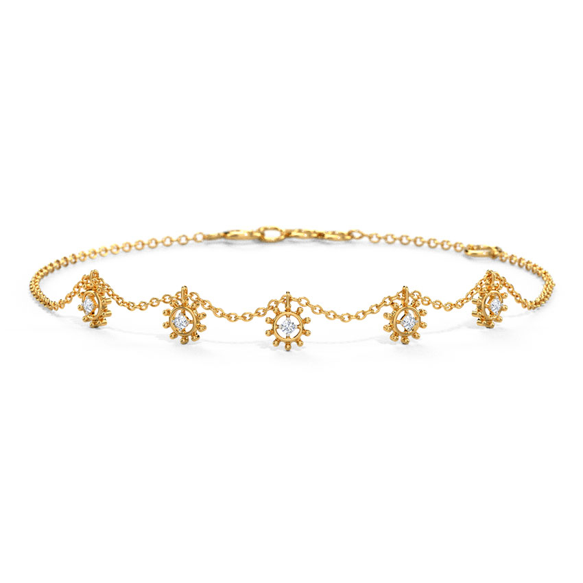 White Feathers Emily Upbeat Diamond Bracelet For Women