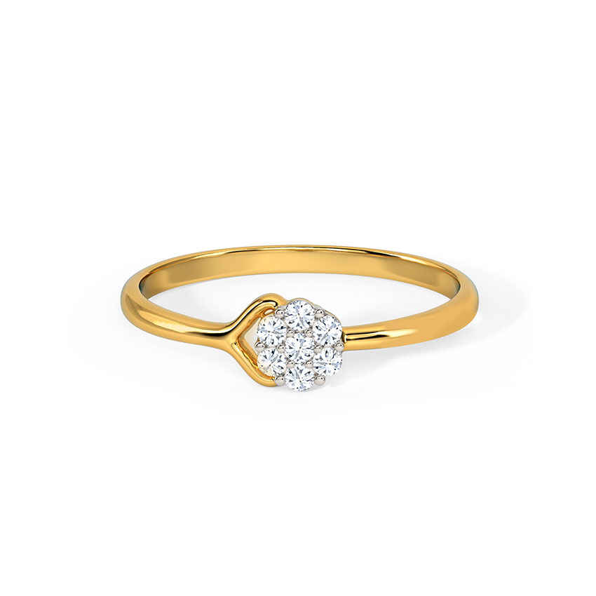White Feathers Adeena Blossom Diamond Ring For Women