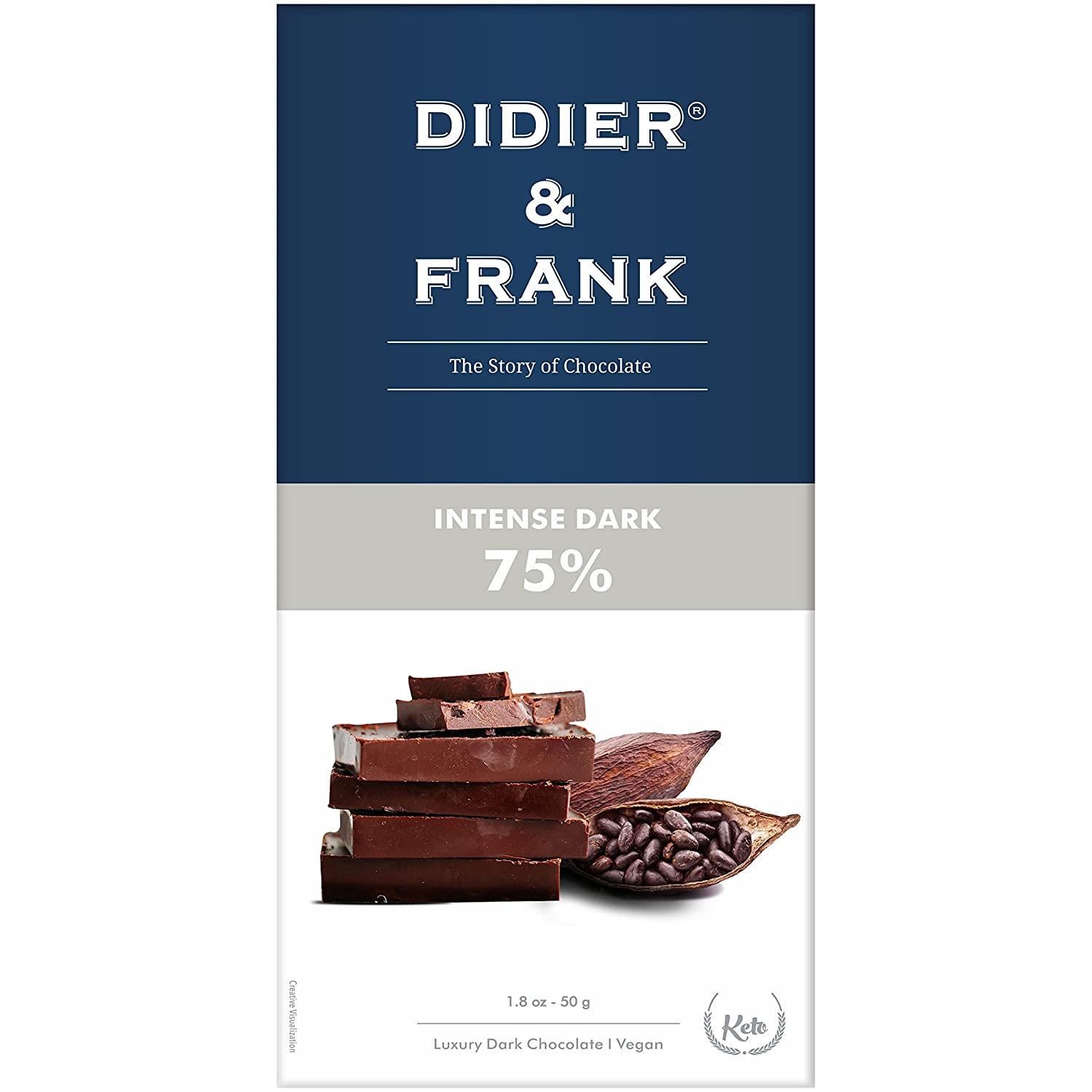 DIDER & FRANK 75% Intense Dark Chocolate 50g