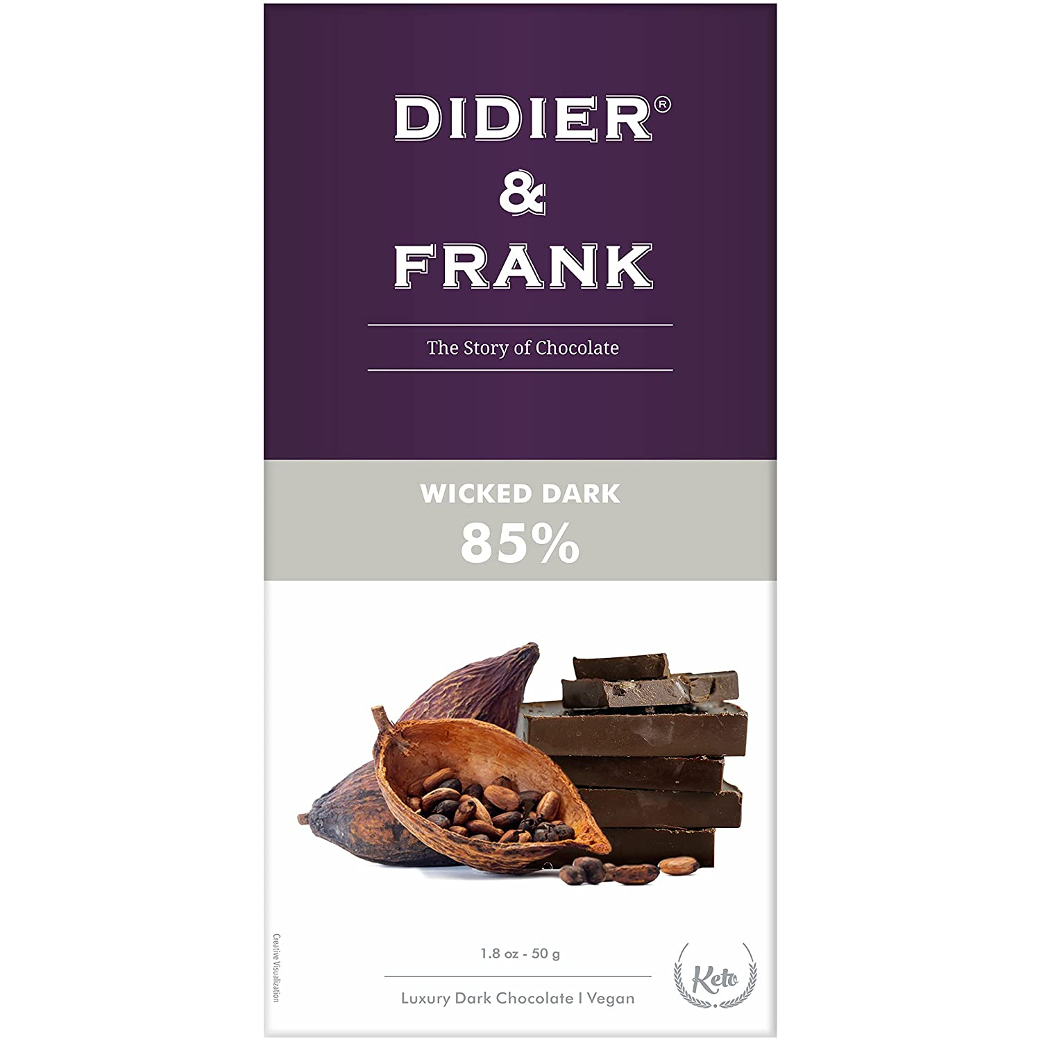 DIDER & FRANK 85% Wicked Dark Chocolate 50g