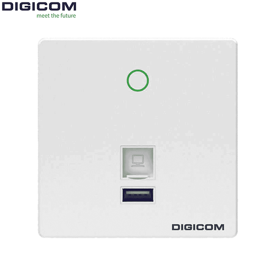 Digicom DG-PW560Q 300 Mbps Inwall Access Point - Wireless AP | 1*USB Charging | 1* LAN Port