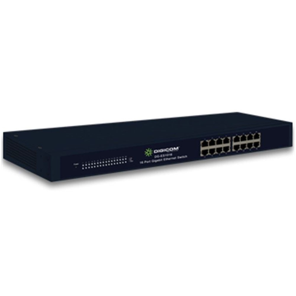 Digicom DG-S1016GD-L - 16 Port - 1U Rack Mount Gigabit Switch