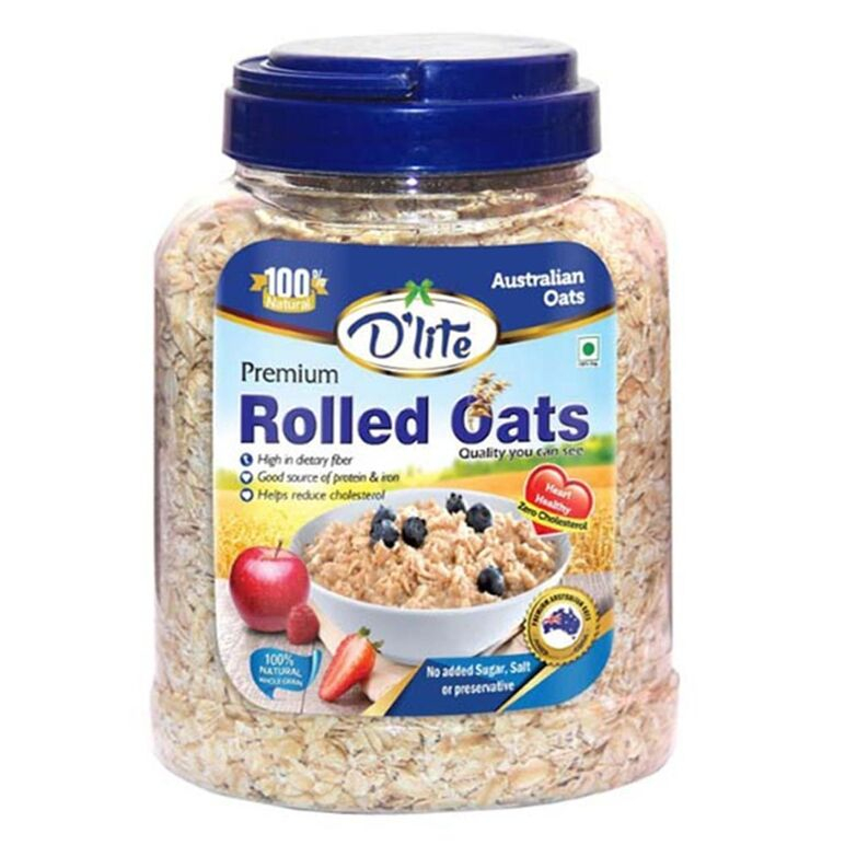 D'lite Premium Rolled Oats Jar 500G