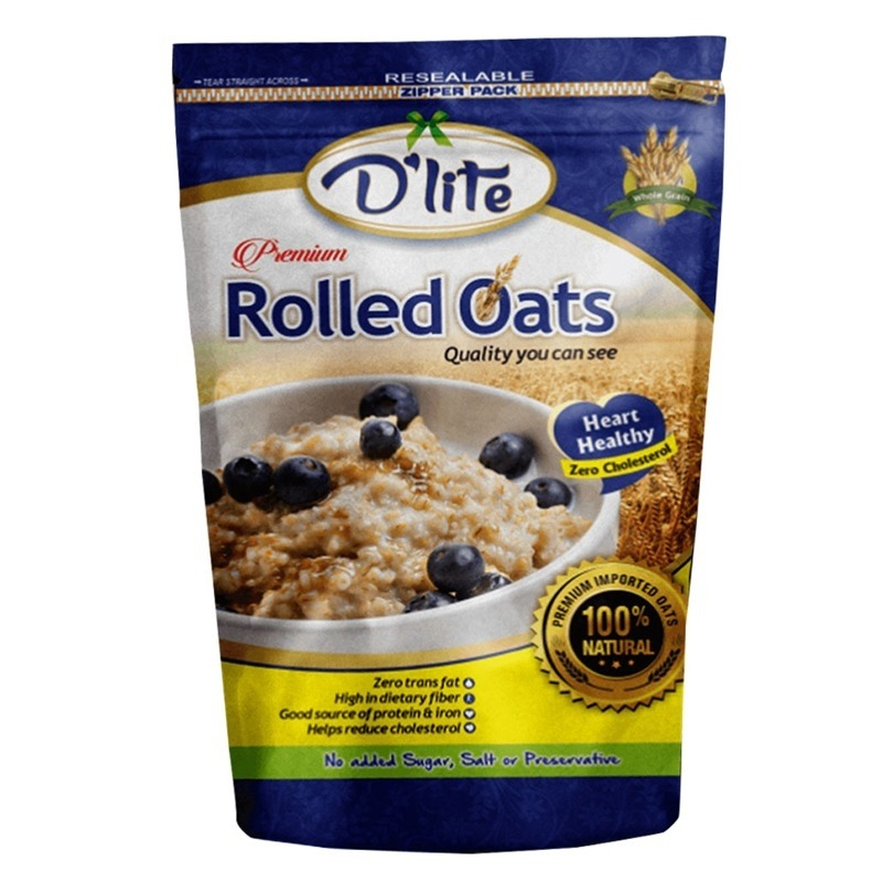 Dlite Premium Rolled Oats 800Gm