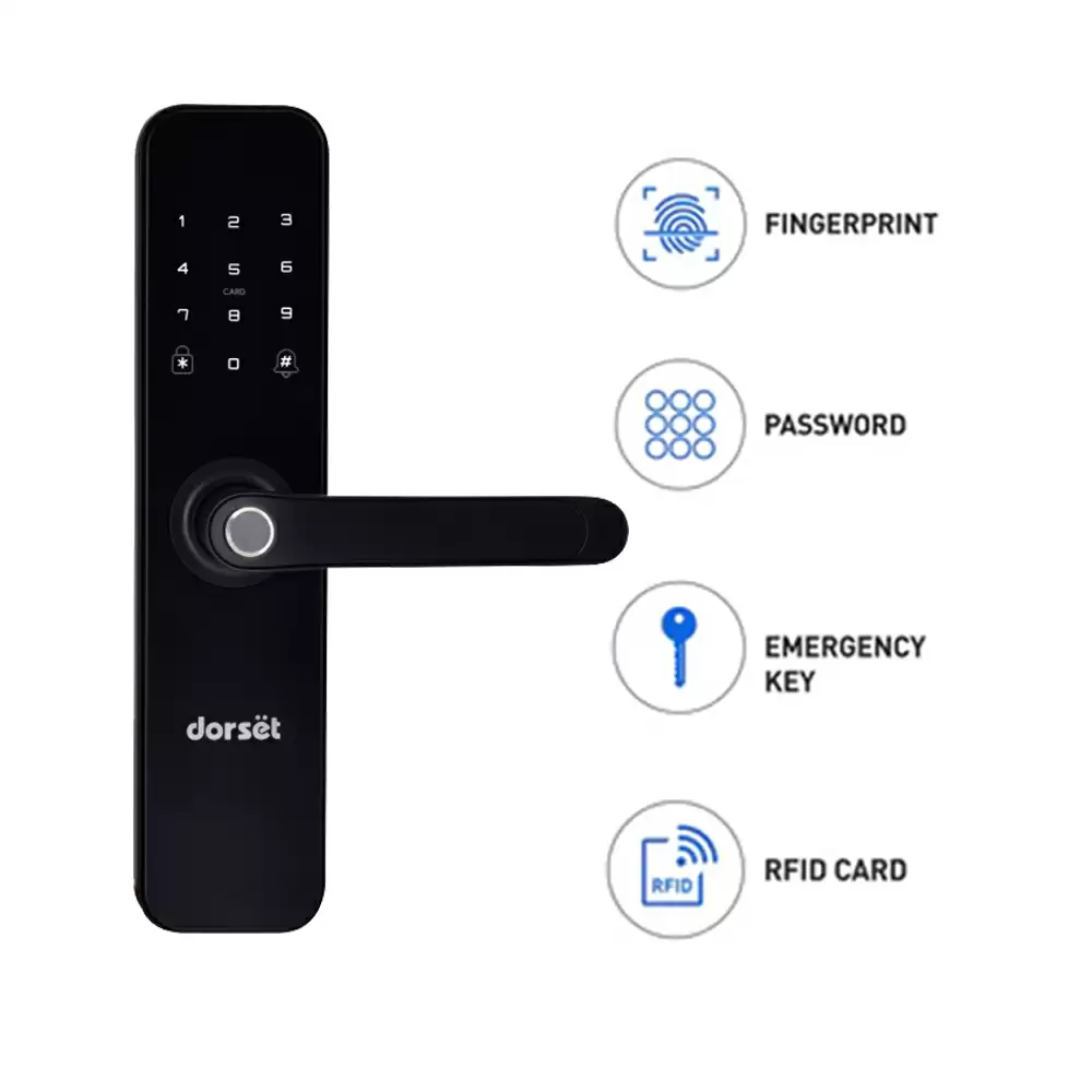Dorset DG 201 Mgm - Digital Door Lock Mortise Smart Door Lock for Home With Fingerprint, Pin Code, RFID, Key Access