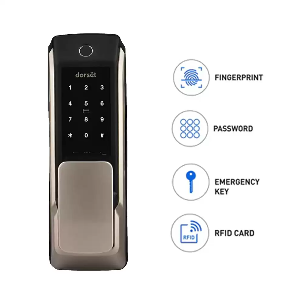 Dorset dg 401 Irg - Digital Door Lock Mortise Smart Door Lock for Home With Fingerprint, Pin Code, RFID, Key Access
