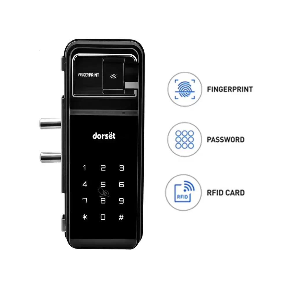 Dorset DG 705 GM - Rim Smart Door Lock for Home With Fingerprint, Pin Code, RFID, Key Access